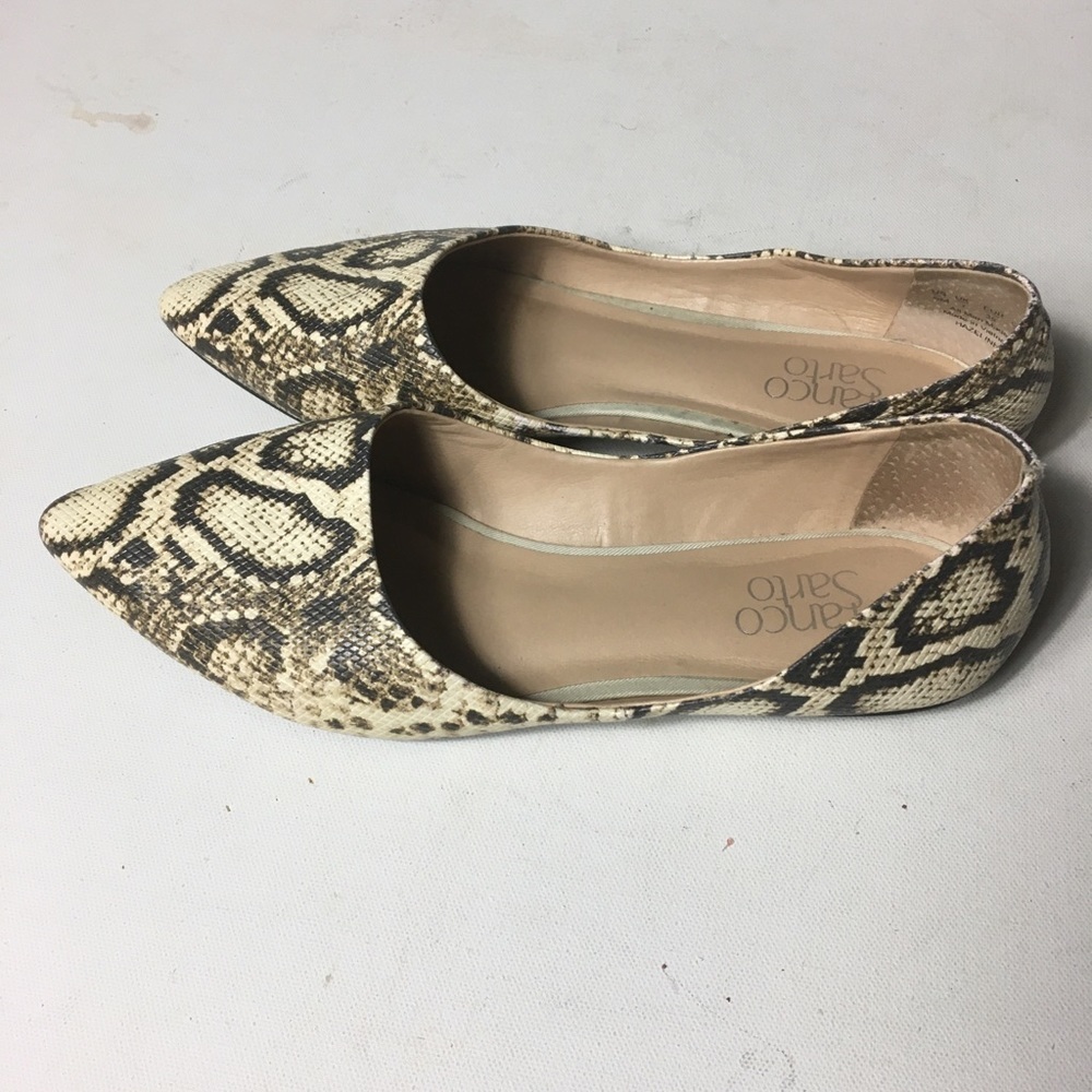 Franco Sarto Hazeline snake skin print flats SZ9M